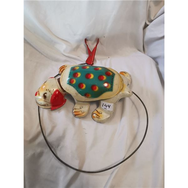 Large Metal Antique Walking Dog Mechanical Toy