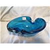 Image 1 : Chalet Blown Glass Blue Candy Dish, 9.5” L