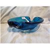 Image 2 : Chalet Blown Glass Blue Candy Dish, 9.5” L