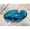 Image 4 : Chalet Blown Glass Blue Candy Dish, 9.5” L