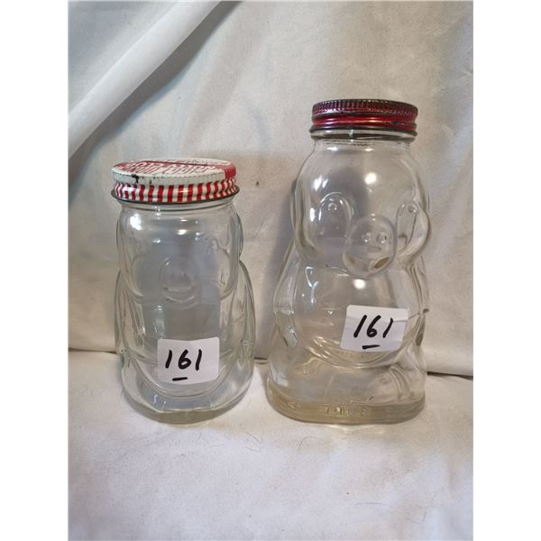 Nutty Club & Brother Pig Shaped Glass Piggy Bank Jars