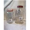 Image 1 : Nutty Club & Brother Pig Shaped Glass Piggy Bank Jars