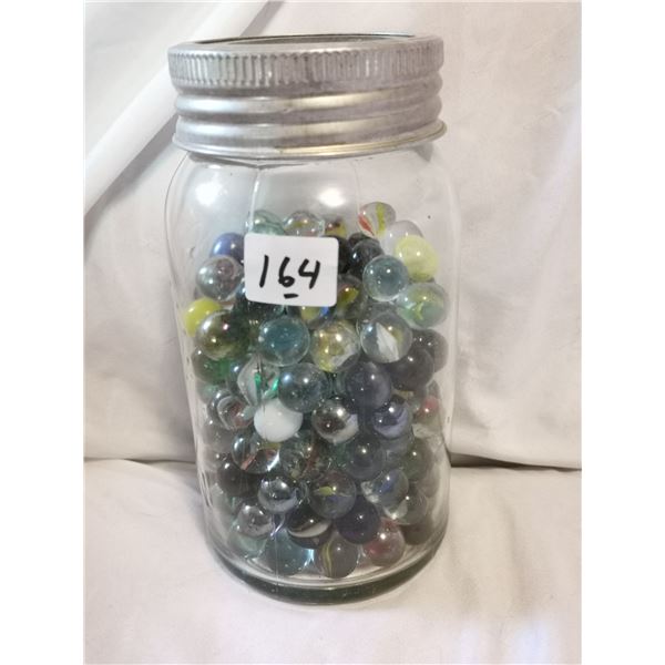 Marbles in Glass Jar