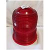 Image 1 : Old Red Glass Beacon Cover, Great Condition