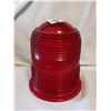 Image 2 : Old Red Glass Beacon Cover, Great Condition