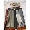 Image 1 : Full Set of Older Knitting Needles, Assorted Thread Spools