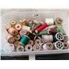 Image 6 : Full Set of Older Knitting Needles, Assorted Thread Spools