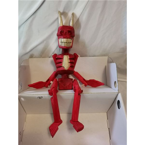 Carved Wooden Demon/Devil Figurine