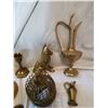 Image 5 : Lot of Assorted Brass Items. Inc. Bell, Vase, Figurines, etc.