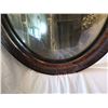 Image 5 : Antique Oval Bubble Glass Picture in Frame, 25x21”