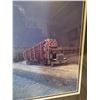 Image 4 : “Reflection of Class” Logging Truck Original Scrimshaw Print, 19x23”