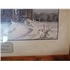 Image 3 : “In the Shadow of the Cross” Log Church Original Scrimshaw Print, 19x23”