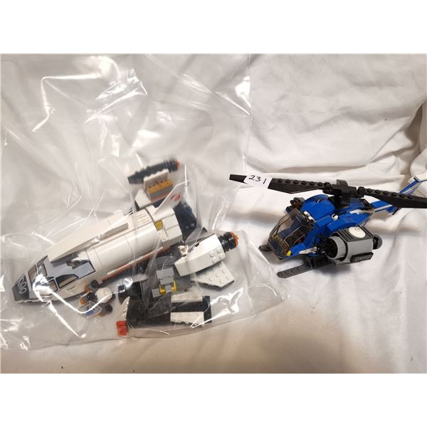 Shuttle & Helicopter Lego Sets