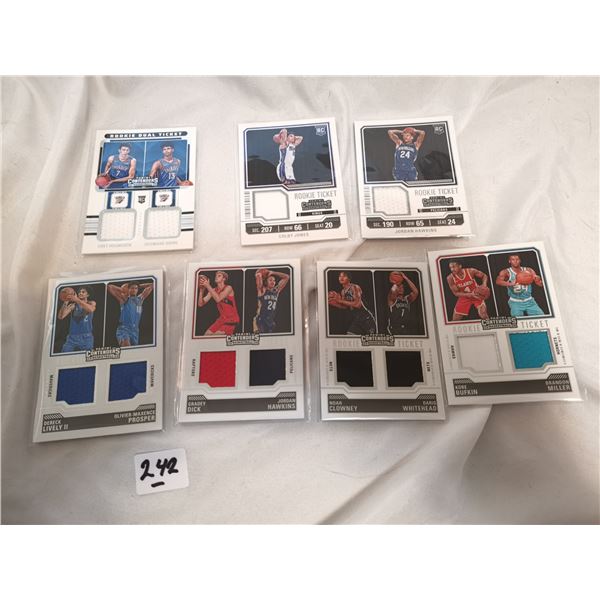 (7) NBA Jersey Cards
