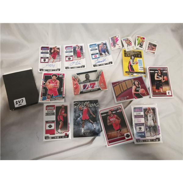 Mixed Lot of NBA Cards.  Inc. Signed, Rookie, Stickers