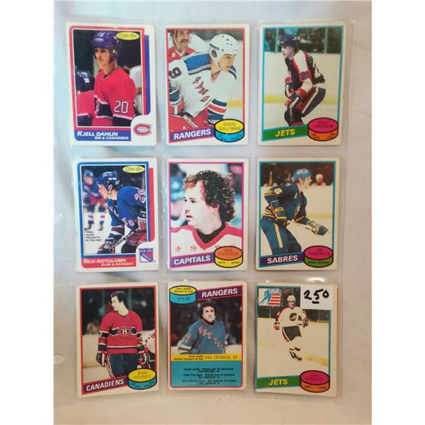 1980’s O-Pee-Chee Hockey Cards