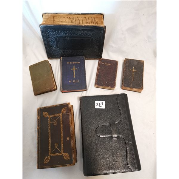 (7)  Religious Books (One with Beautiful Handwriting)