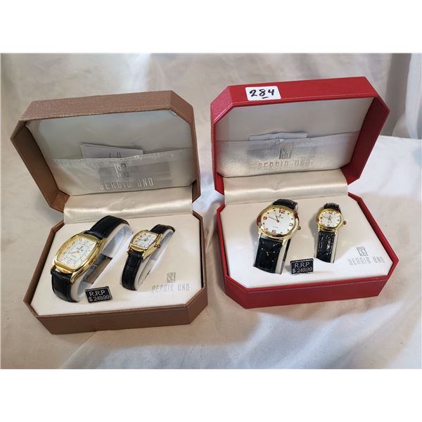 (2) Boxes of His & Her Watch Sets