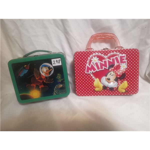 (2) Disney Small Tin Lunchboxes
