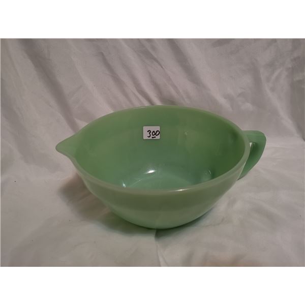 Large FireKing Jadeite Handled Bowl