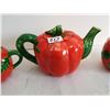 Image 2 : Tomato Teapot, Cream & Sugar Bowl Set