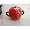 Image 3 : Tomato Teapot, Cream & Sugar Bowl Set