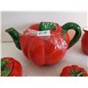Image 5 : Tomato Teapot, Cream & Sugar Bowl, S&P Shakers