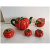 Image 6 : Tomato Teapot, Cream & Sugar Bowl, S&P Shakers