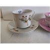 Image 4 : (2) Cup and Saucer Sets (Occupied Japan), Silver Plated Cream & Sugar Set w/ Tray