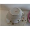 Image 5 : (2) Cup and Saucer Sets (Occupied Japan), Silver Plated Cream & Sugar Set w/ Tray