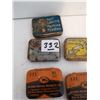 Image 2 : (3) Antique Fuse Tins, (2) Antique Needle Tins