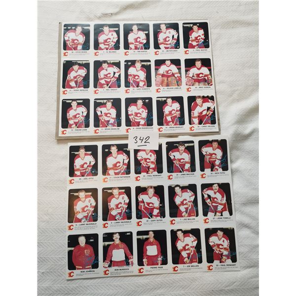 1985-86 Old Dutch Uncut Calgary Flames Hockey Cards