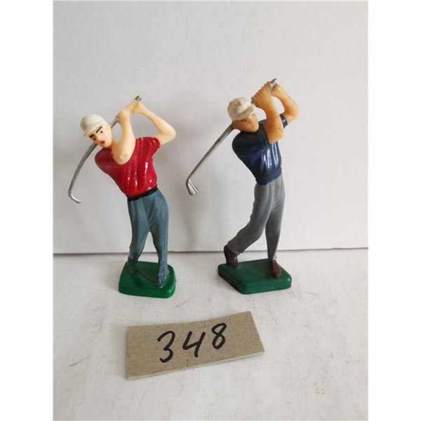 (2) Vintage Golfer Cake Toppers