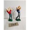 Image 1 : (2) Vintage Golfer Cake Toppers