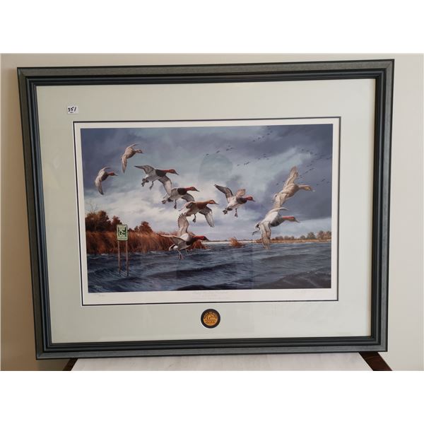 “Fruits of your Labor – Canvasbacks” by David Mauss.  35x28” Duc