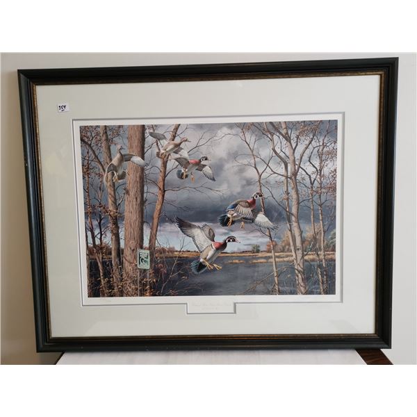 “Fruits of your Labor – Wood Ducks” by David Mauss.  34x27” Duck