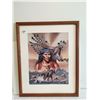 Image 1 : Vintage Native American “Spirit of the Great Hawk” Print 17x21”
