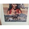 Image 2 : Vintage Native American “Spirit of the Great Hawk” Print 17x21”