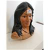 Image 2 : Vintage Native American Ceramic Woman Face 10” Tall