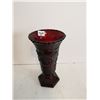 Image 2 : Vintage Avon Cape Cod Ruby Red Vase, 8” Tall