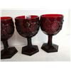 Image 3 : (4) Avon Vintage Cape Cod Ruby Red Goblets, 6” Tall
