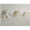 Image 1 : White Onyx Marble Elephant Figurines.  1.5”, 2”, 2.5” Tall