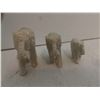 Image 6 : White Onyx Marble Elephant Figurines.  1.5”, 2”, 2.5” Tall