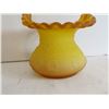 Image 3 : Kanawha Gold Frosted Glass Basket, 8.5”