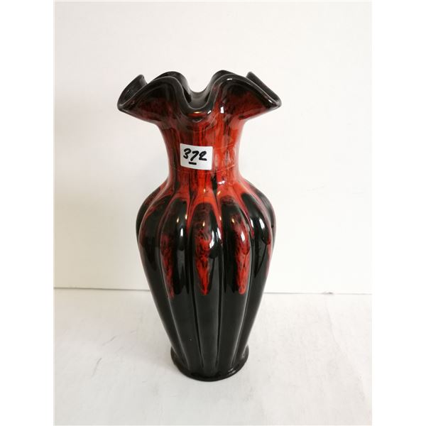 Vintage Ceramic Pottery Vase, 10.5” Tall