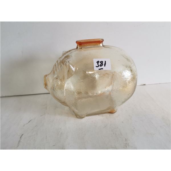 Pink Depression Glass Piggy Bank