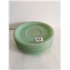 Image 1 : (6) Vintage FireKing Jadeite Green Glass 6” Saucers