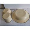 Image 3 : Vintage Enamel Plate, Bowl & Cup Set