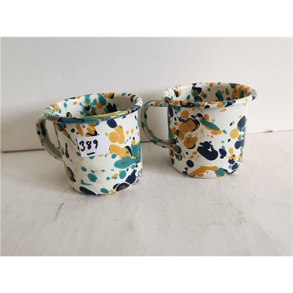 (2) Enamelware Cups