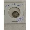 Image 1 : 1891 Canada Silver 5 Cent Coin